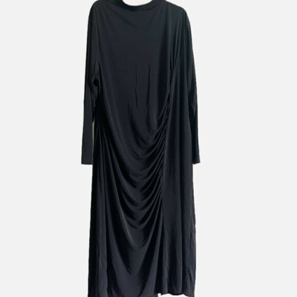 Future Collective Long Sleeve Ruched Slit Midi Dress size 4X - Picture 5 of 8